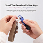 Foldable Keychain Phone Stand - Compact Metal Phone Holder