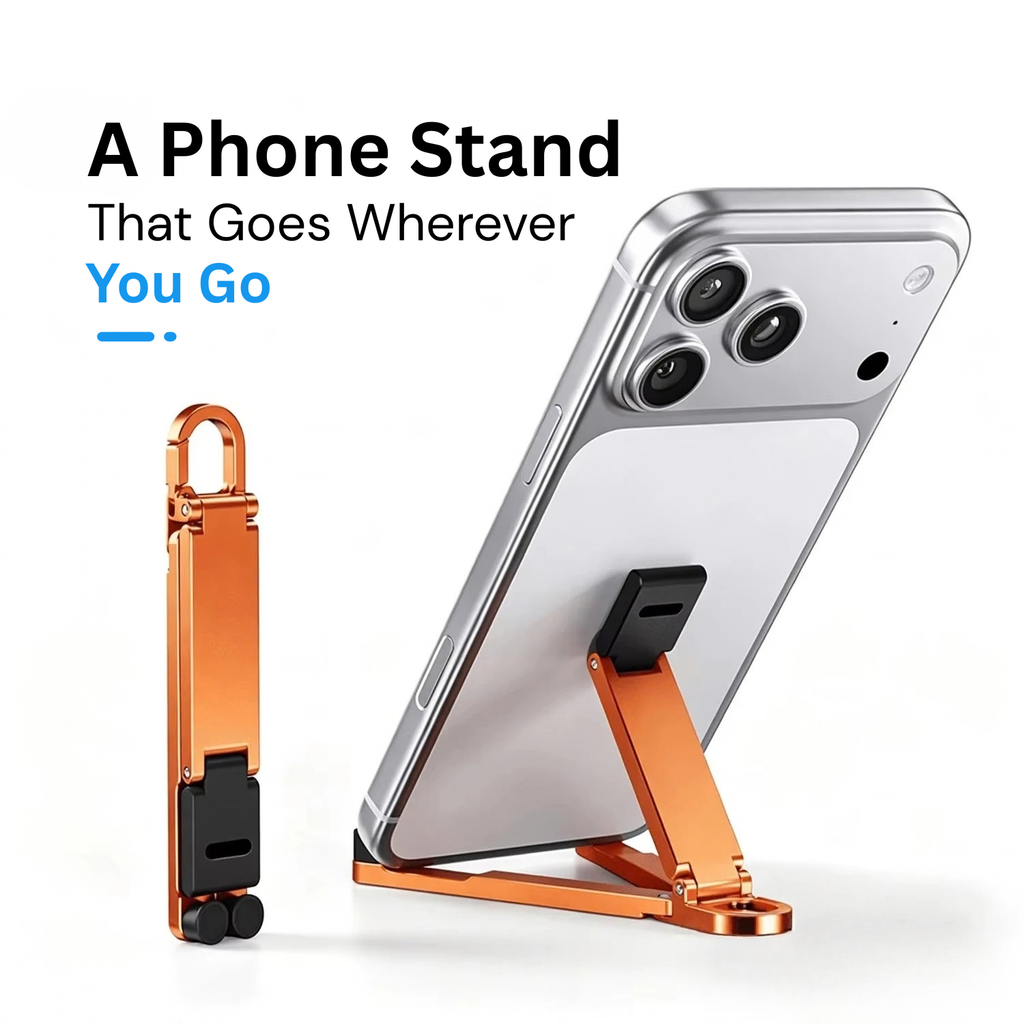 Foldable Keychain Phone Stand - Compact Metal Phone Holder – Tech Spark